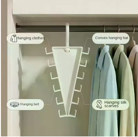 V-Shape Multi Hook Closet Hanger Organizer 12 Hooks Space Saving Wardrobe Clothes Hanger For Storage Efficiency