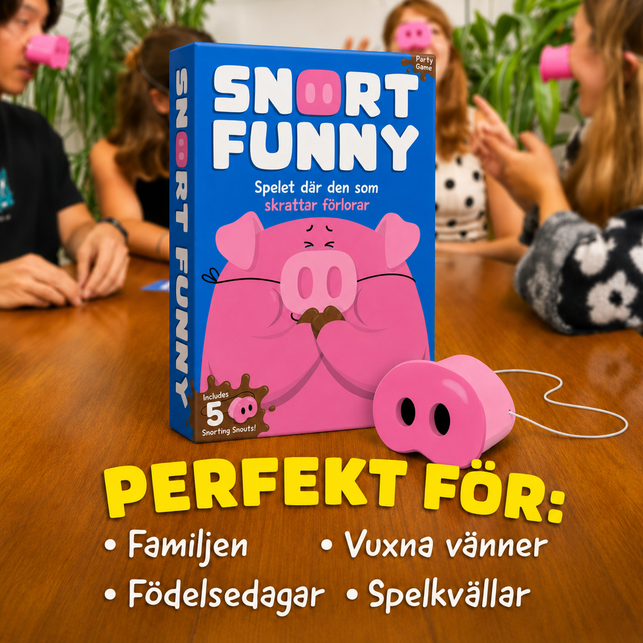 Snort Funny – partyspelet där skratt är förbjudet