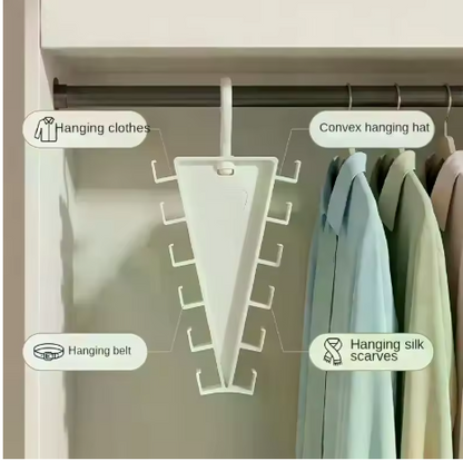 V-Shape Multi Hook Closet Hanger Organizer 12 Hooks Space Saving Wardrobe Clothes Hanger For Storage Efficiency